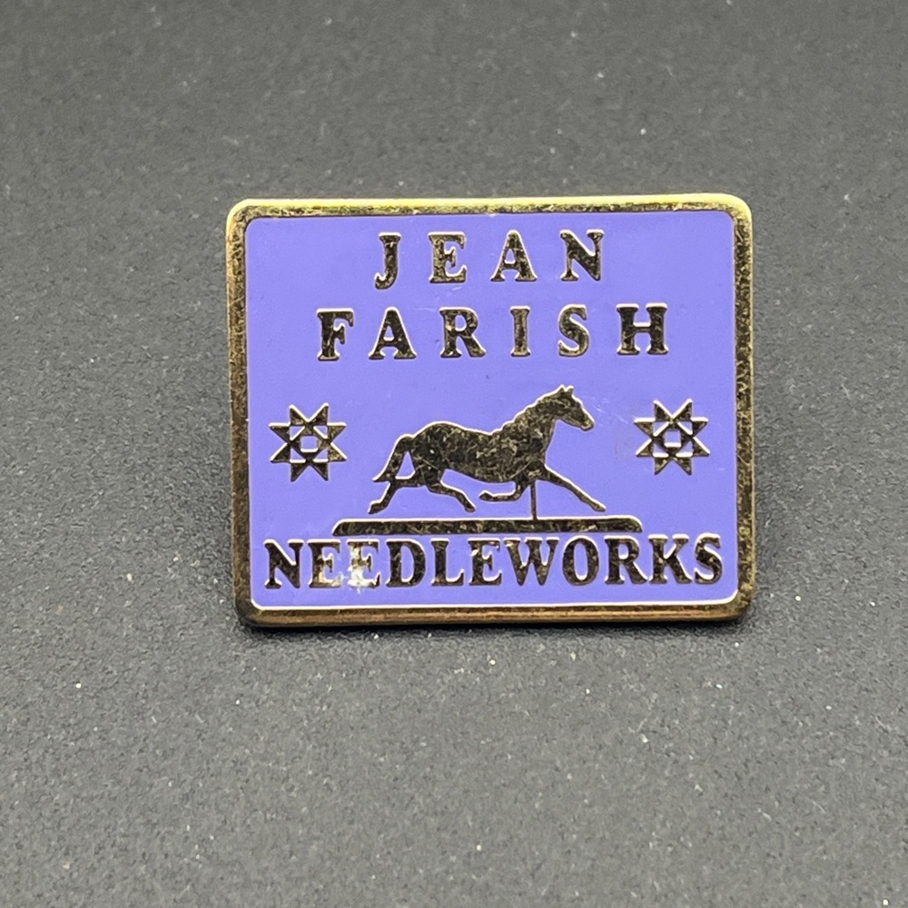 Jean Farish Needleworks Horse‎ Running Lapel Hat Pin